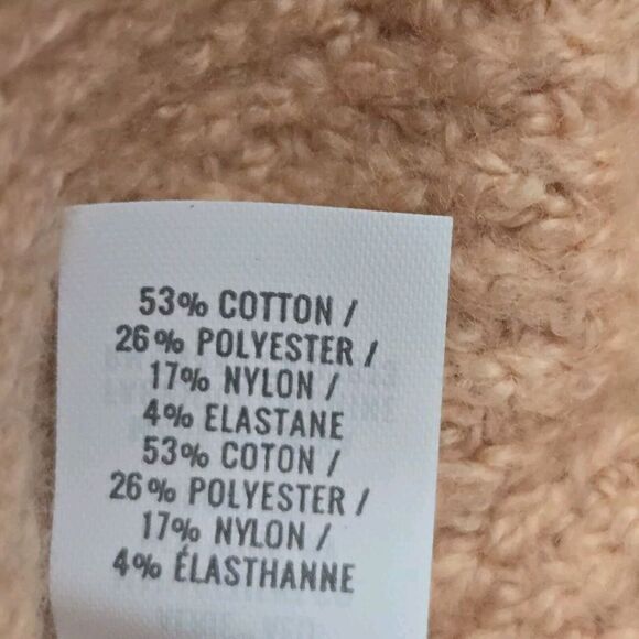 Aerie CozyUp WH44K0K‎ Womens Small Petite Peach Waffle Sweater Hoodie - Picture 5 of 7